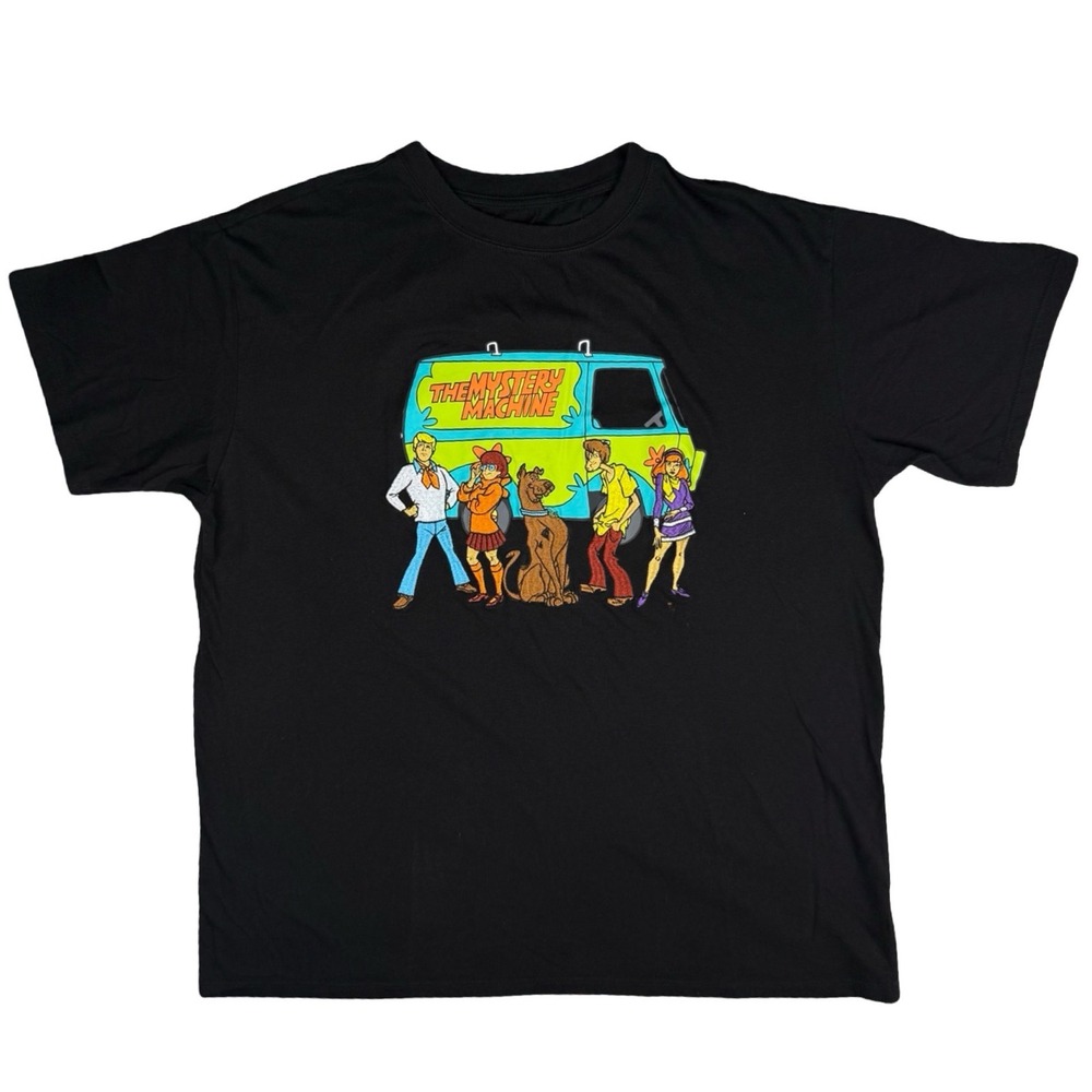 Scooby Doo‎ Mystery Machine Graphic T Shirt Black Youth XL Cartoon
